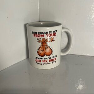 Funny Father's Day Mug - White with Red and Black Text